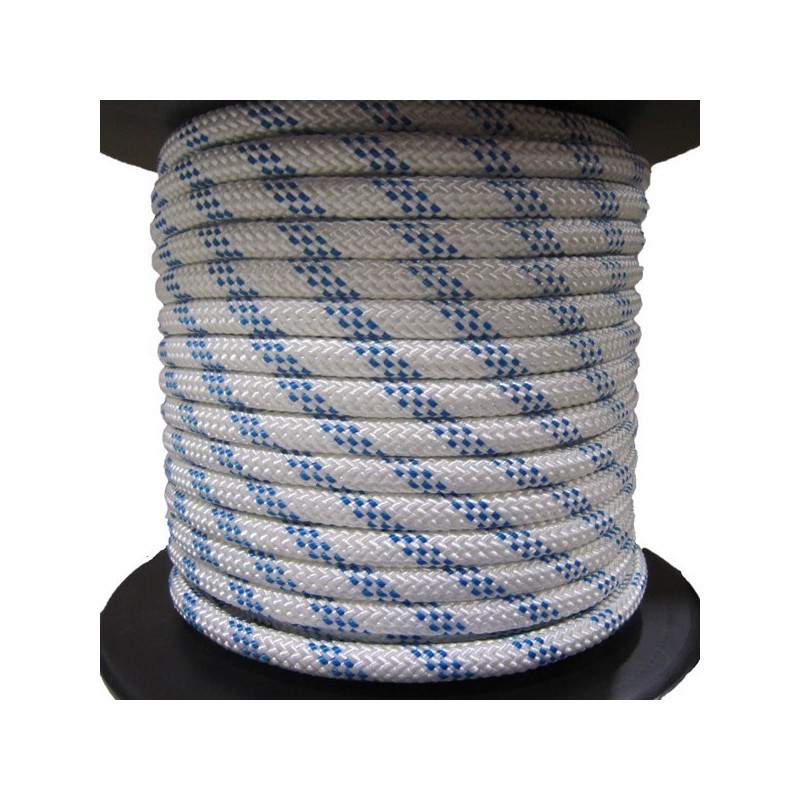 Cuerda de poliéster negra de 1/2 pulgada x 98 pies, cuerda trenzada de 3  hebras, resistente a la intemperie, cuerda de tracción fuerte para