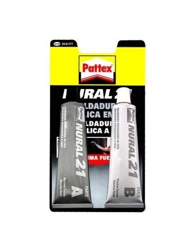 Pattex Nural 21, soldadura reparadora metálica en frío, pega&repara, 120  ml, blanco : : Bricolaje y herramientas
