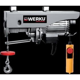 POLIPASTO ELÉCTRICO WERKU 300-600KG CABLE 22/11m  CABLE DE 4.5 1050W
