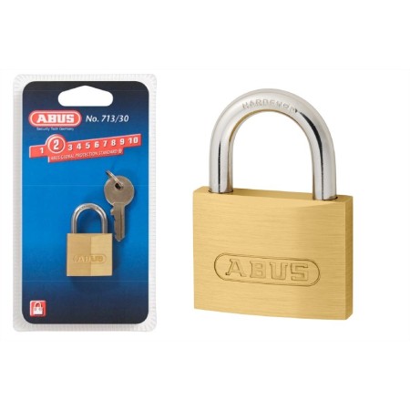 CANDADO ABUS LATÓN LLAVES IGUALES 713/50HB DE 50mm ARCO LARGO