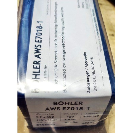 ELECTRODO BOHLER BÁSICO AWS E7018-1 Ø3,2x350mm PAQUETE DE 129ud