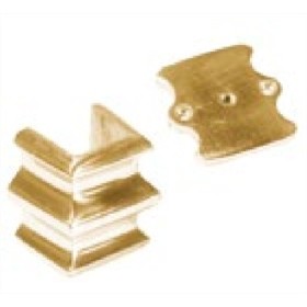 MACOLLA DE LATÓN CENTRAL PARA CUADRADO DE 16x16mm CON TAPA TRASERA