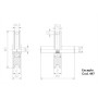 POLEA PARA PUERTA CORREDERA + CASQUILLO + RODAMIENTO DE Ø100x24mm (U-20) Ref. 123