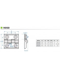 BISAGRA OCULTA IBFM 3D PARA PUERTA ACORAZADA (JUEGO 2uds) ref. 754