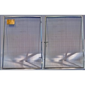 PUERTA METÁLICA PARA VALLA PLEGADA 3 X 2 METROS CINCADA EN 2 HOJAS.