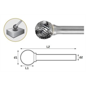 FRESA ROTATIVA GARRISON Ø8x7,2x6mm ref. 521T7500
