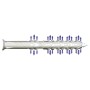 TACO NYLON SPIT B-LONG CABEZA HEXAGONAL Ø10x160/110mm (50uds) ref. 567974