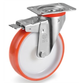 RUEDA TELLURE ROTA Ø150 300Kg CON FRENO ref. 606611