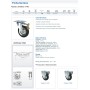 RUEDA GOMA Y METAL DIAMETRO 100mm CON PLACA GIRATORIA CON FRENO REF. 2-1149