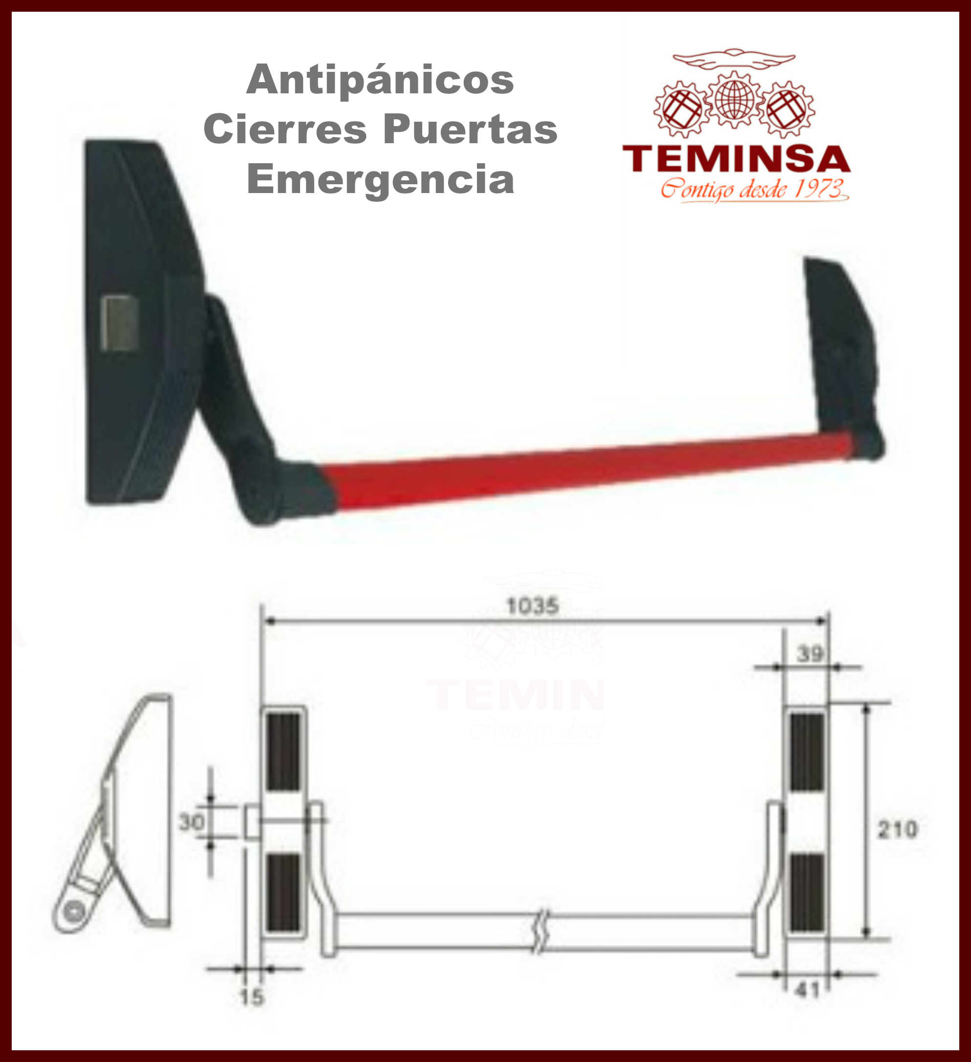 Puerta De Emergencia Chapa Galvanizada Con Barral Antipánico – Metalúrgica  Antonio